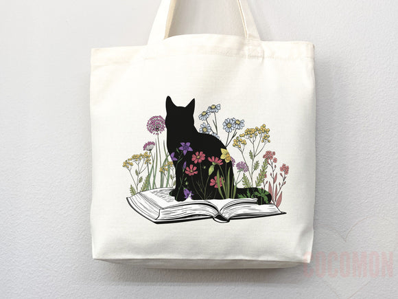 Cat Mom Tote Bag Book Lover Gift For Cat Mom Animal Lover Tote Shopper Cat Lover Bag New Cat Mom Gift for Her Kitten Mom Tote Women's Tote