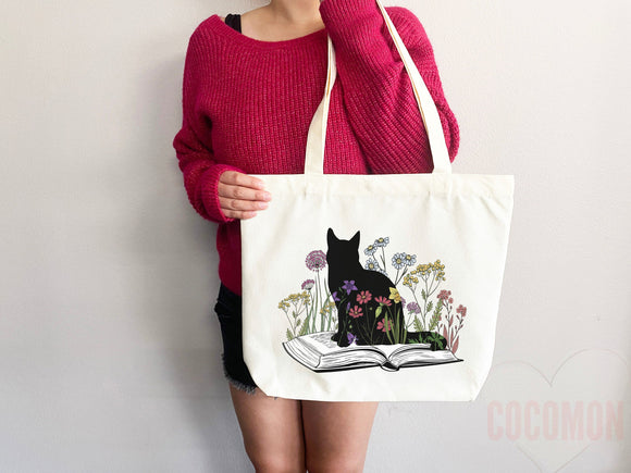 Cat Mom Tote Bag Book Lover Gift For Cat Mom Animal Lover Tote Shopper Cat Lover Bag New Cat Mom Gift for Her Kitten Mom Tote Women's Tote