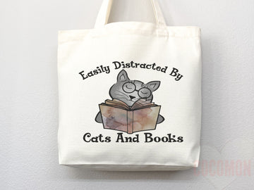 Cat Mom Tote Bag Book Lover Gift For Cat Mom Animal Lover Tote Shopper Cat Lover Bag New Cat Mom Gift for Her Kitten Mom Tote Women's Tote