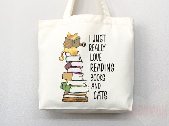 Cat Mom Tote Bag Book Lover Gift For Cat Mom Animal Lover Tote Shopper Cat Lover Bag New Cat Mom Gift for Her Kitten Mom Tote Women's Tote