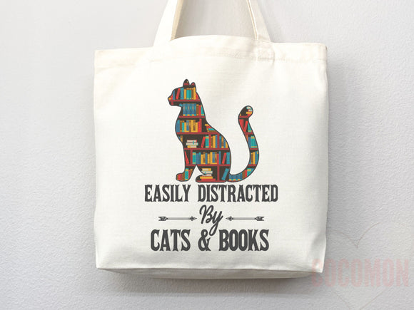 Cat Mom Tote Bag Book Lover Gift For Cat Mom Animal Lover Tote Shopper Cat Lover Bag New Cat Mom Gift for Her Kitten Mom Tote Women's Tote