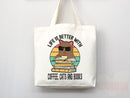 Cat Mom Tote Coffee Lover Tote Bag Book Lover Gift For Cat Mom Animal Lover Tote Shopper Cat Lover Bag New Cat Mom Gift for Her Women's Tote