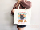 Cat Mom Tote Bag Coffee Lover Gift For Cat Mom Animal Lover Tote Shopper Cat Lover Bag New Cat Mom Gift for Her Kitten Mom Women's Tote Bag