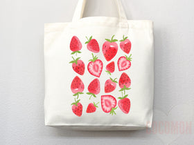 Strawberry Tote Bag — Strawberry Lover Gift (002)