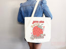 Strawberry Tote Bag Strawberry Lover Gift Spring Tote Shopper Summer Bag Eco Friendly Bag Reusable Grocery Tote Cute Tote Farmers Market Bag