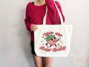 Strawberry Tote Bag Strawberry Lover Gift Spring Tote Shopper Summer Bag Eco Friendly Bag Reusable Grocery Tote Cute Tote Farmers Market Bag