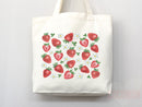 Strawberry Tote Bag Strawberry Lover Gift Spring Tote Shopper Summer Bag Eco Friendly Bag Reusable Grocery Tote Cute Tote Farmers Market Bag