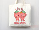 Strawberry Tote Bag Strawberry Lover Gift Spring Tote Shopper Summer Bag Eco Friendly Bag Reusable Grocery Tote Cute Tote Farmers Market Bag