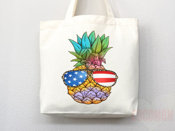 Beach Bag Pineapple Tote Bag Beach Tote Bag Pineapple Lover Gift Spring Tote Shopper Summer Tote Bag Eco Friendly Bag Reusable Grocery Bag