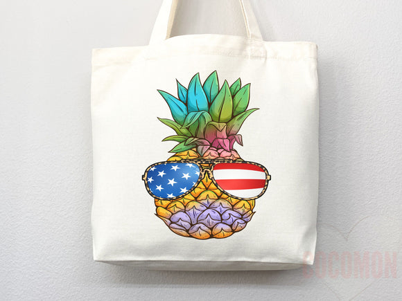 Beach Bag Pineapple Tote Bag Beach Tote Bag Pineapple Lover Gift Spring Tote Shopper Summer Tote Bag Eco Friendly Bag Reusable Grocery Bag