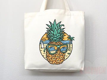 Beach Bag Pineapple Tote Bag Beach Tote Bag Pineapple Lover Gift Spring Tote Shopper Summer Tote Bag Eco Friendly Bag Reusable Grocery Bag
