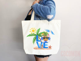 Beach Bag Pineapple Tote Bag Beach Tote Bag Pineapple Lover Gift Spring Tote Shopper Summer Tote Bag Eco Friendly Bag Reusable Grocery Bag