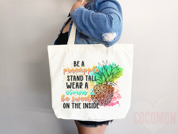 Pineapple Tote Bag Pineapple Lover Gift Spring Tote Shopper Summer Bag Eco Friendly Bag Reusable Grocery Tote Cute Tote Farmers Market Bag