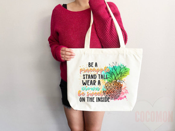 Pineapple Tote Bag Pineapple Lover Gift Spring Tote Shopper Summer Bag Eco Friendly Bag Reusable Grocery Tote Cute Tote Farmers Market Bag