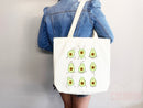 Cute Avocado Tote Bag Avocado Lover Gift Spring Tote Shopper Summer Bag Eco Friendly Bag Reusable Grocery Tote Cute Tote Farmers Market Bag