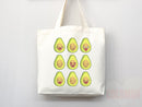 Cute Avocado Tote Bag Avocado Lover Gift Spring Tote Shopper Summer Bag Eco Friendly Bag Reusable Grocery Tote Cute Tote Farmers Market Bag
