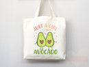 Cute Avocado Tote Bag Avocado Lover Gift Spring Tote Shopper Summer Bag Eco Friendly Bag Reusable Grocery Tote Cute Tote Farmers Market Bag