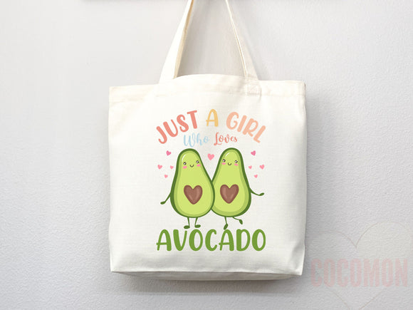 Cute Avocado Tote Bag Avocado Lover Gift Spring Tote Shopper Summer Bag Eco Friendly Bag Reusable Grocery Tote Cute Tote Farmers Market Bag