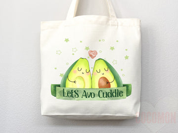 Cute Avocado Tote Bag Avocado Lover Gift Spring Tote Shopper Summer Bag Eco Friendly Bag Reusable Grocery Tote Cute Tote Farmers Market Bag