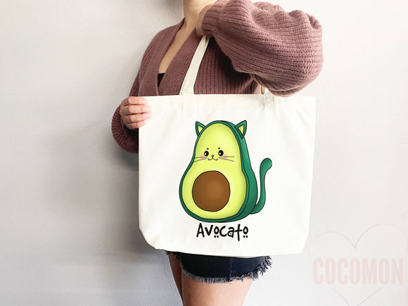 Cute Avocado Tote Bag Avocado Lover Gift Spring Tote Shopper Summer Bag Eco Friendly Bag Reusable Grocery Tote Cute Tote Farmers Market Bag