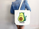 Cute Avocado Tote Bag Avocado Lover Gift Spring Tote Shopper Summer Bag Eco Friendly Bag Reusable Grocery Tote Cute Tote Farmers Market Bag