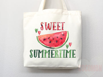 Watermelon Tote Bag Watermelon Lover Gift Spring Tote Shopper Summer Bag Eco Friendly Bag Reusable Grocery Tote Cute Tote Farmers Market Bag