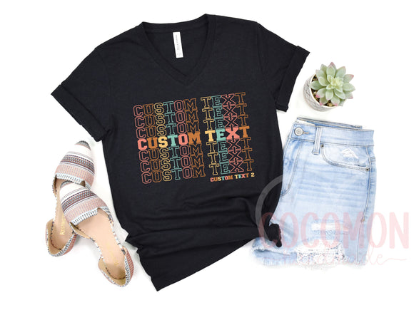 Custom V-Neck T-Shirt Personalized Gift VNeck TShirt Custom Gift for Her Women's Tee Shirt for Women Custom V-Neck Shirt Personal Custom Tee