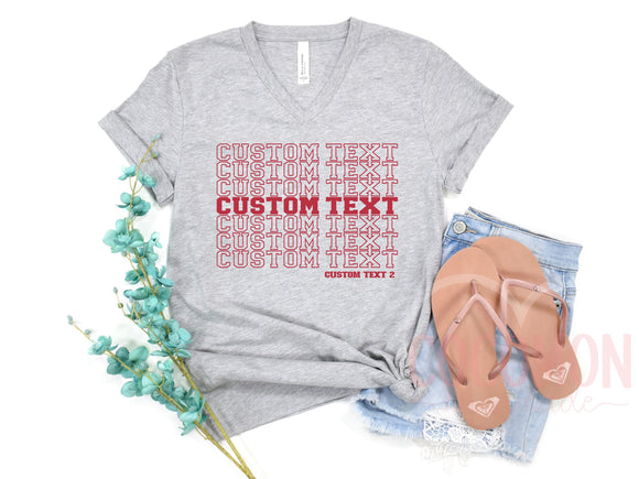 Custom V-Neck T-Shirt Personalized Gift VNeck TShirt Custom Gift for Her Women's Tee Shirt for Women Custom V-Neck Shirt Personal Custom Tee