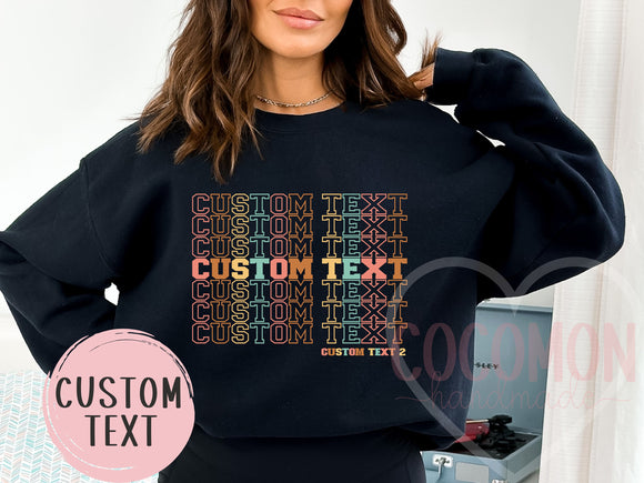 Custom Sweatshirt Gift For Her Custom Sweater Sweatshirt Personalized Gift Sweater Sweat Shirt Crewneck Sweater Customed Sweat Gift for Mom