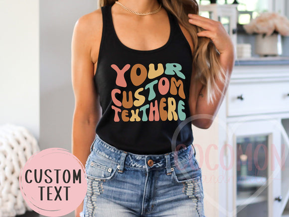 Custom Tank Top for Women Personalized Gift for Her Custom Tanktop Shirt Customed Tank Shirt for Womens Tanktop Personalized Gift for Mom