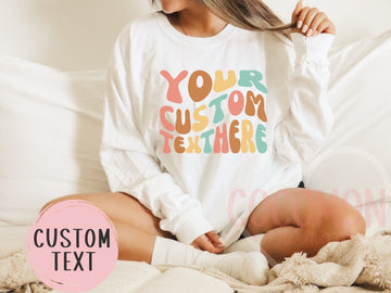 Custom Long Sleeve Shirt Personalized Long Sleeve Shirt for Womens Long-Sleeved Shirt Custom Gift For Her Long Sleeve Tshirt Custom Mom Gift