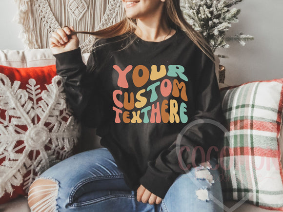 Custom Long Sleeve Shirt Personalized Long Sleeve Shirt for Womens Long-Sleeved Shirt Custom Gift For Her Long Sleeve Tshirt Custom Mom Gift