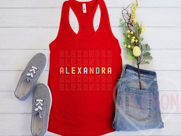 Custom Name Tank Top for Women Personalized Gift for Her Custom Tanktop Shirt Customed Tank Shirt for Womens Tanktop Custom Gift for Mom