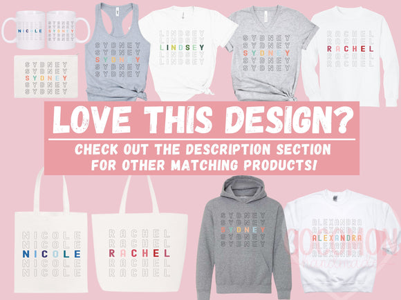 Custom Name Long Sleeve Shirt Personalized Long Sleeve Shirt for Womens Long-Sleeved Shirt Custom Mom Gift For Her Long Sleeve Tshirt Custom