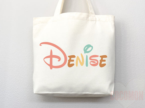 Personalized Name Bag Custom Name Tote Bag Custom Gift Bridesmaids Bag Gift Tote Shopper Women Bag Customized Name Personalized Gift For Her