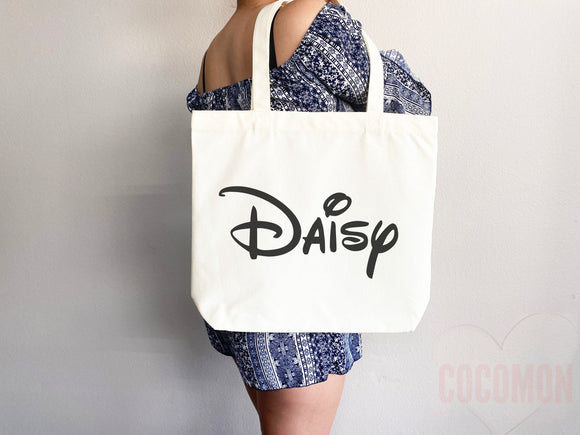 Personalized Name Bag Custom Name Tote Bag Custom Gift Bridesmaids Bag Gift Tote Shopper Women Bag Customized Name Personalized Gift For Her
