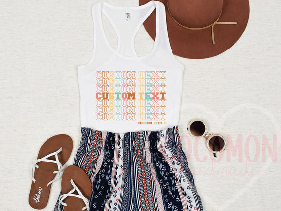 Custom Tank Top for Women Personalized Gift for Her Custom Tanktop Shirt Customed Tank Shirt for Womens Tanktop Personalized Gift for Mom