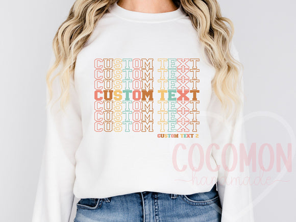 Custom Sweatshirt Gift For Her Custom Sweater Sweatshirt Personalized Gift Sweater Sweat Shirt Crewneck Sweater Customed Sweat Gift for Mom