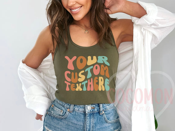 Custom Tank Top for Women Personalized Gift for Her Custom Tanktop Shirt Customed Tank Shirt for Womens Tanktop Personalized Gift for Mom