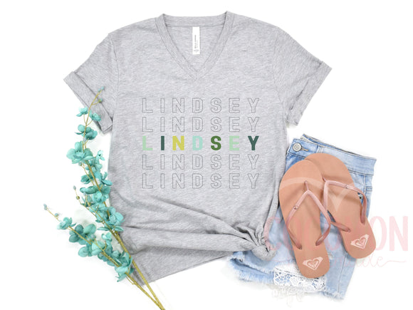 Custom Name V-Neck T-Shirt Personalized Gift VNeck TShirt Custom Gift for Her Women's Tee Shirt for Women Custom V-Neck Shirt Custom Tee