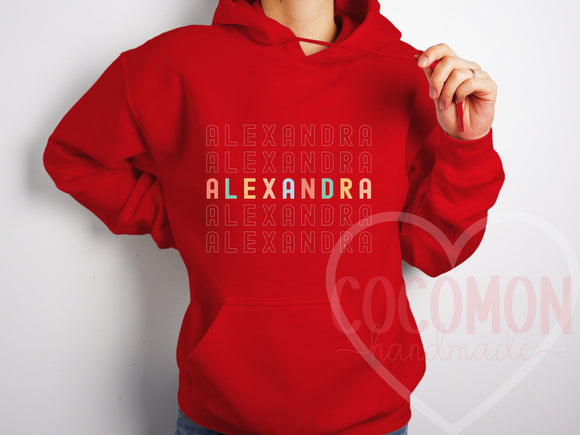 Custom Name Hoodie Sweatshirt For Her Gift Personalized Hoody Sweatshirt Gift Custom Hoodie For Mom Gift Hoodie Sweater Custom Gift Hoody