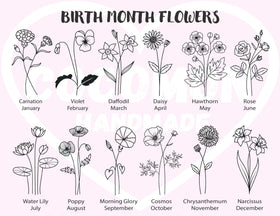 Birth Flower Custom V-Neck T-Shirt Personalized Gift VNeck TShirt Custom Gift for Her Women's Tee Shirt for Women Custom V-Neck Shirt Custom
