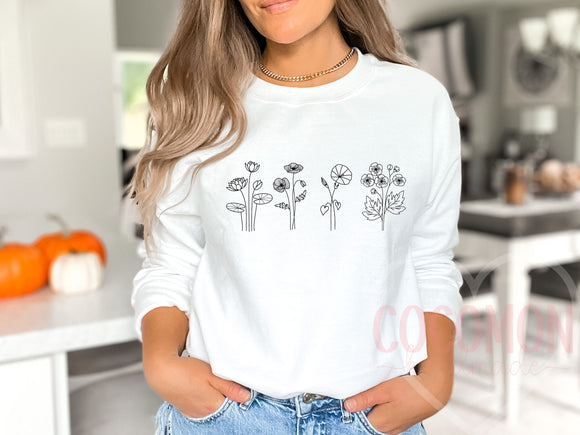 Birth Flower Custom Sweatshirt Gift For Her Custom Sweater Sweatshirt Personalized Gift Sweater Sweat Shirt Crewneck Sweater Customed Sweat