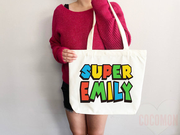 Personalized Name Tote Bag Custom Name Tote Bag Custom Tote Shopper Womens Bag Customized Name Gift For Her Kids Bag School Bag For Kids