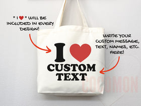 Personalized Bag Tote Thank You Bag Custom Tote Shopper Thank You Bag Custom Gift For Her Personalized Gift For Her Reusable Bag Grocery Bag