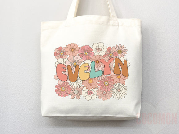 Personalized Name Bag Custom Name Tote Bag Custom Gift Bridesmaids Bag Gift Tote Shopper Women Bag Customized Name Personalized Gift For Her