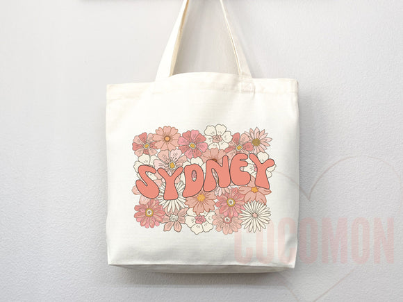 Personalized Name Bag Custom Name Tote Bag Custom Gift Bridesmaids Bag Gift Tote Shopper Women Bag Customized Name Personalized Gift For Her