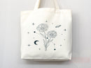 Custom Birth Flower Tote Bag Zodiac Gift Custom Zodiac Flower Bag Custom Tote Shopper Aesthetic Bag Flower Gift for Her Custom Gift for Mom