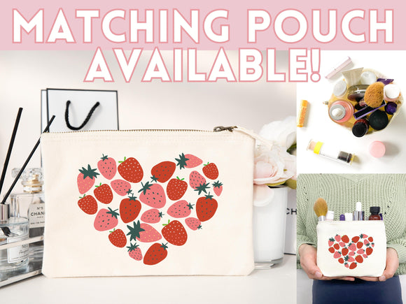 Strawberry Tote Bag Strawberry Lover Gift Spring Tote Shopper Summer Bag Eco Friendly Bag Reusable Grocery Tote Cute Tote Farmers Market Bag