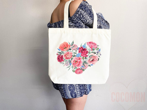 Rose Tote Bag, flower tote bag, tote bag canvas, eco friendly bag, aesthetic tote, reusable bag, floral tote bag,plant lover, flower bag